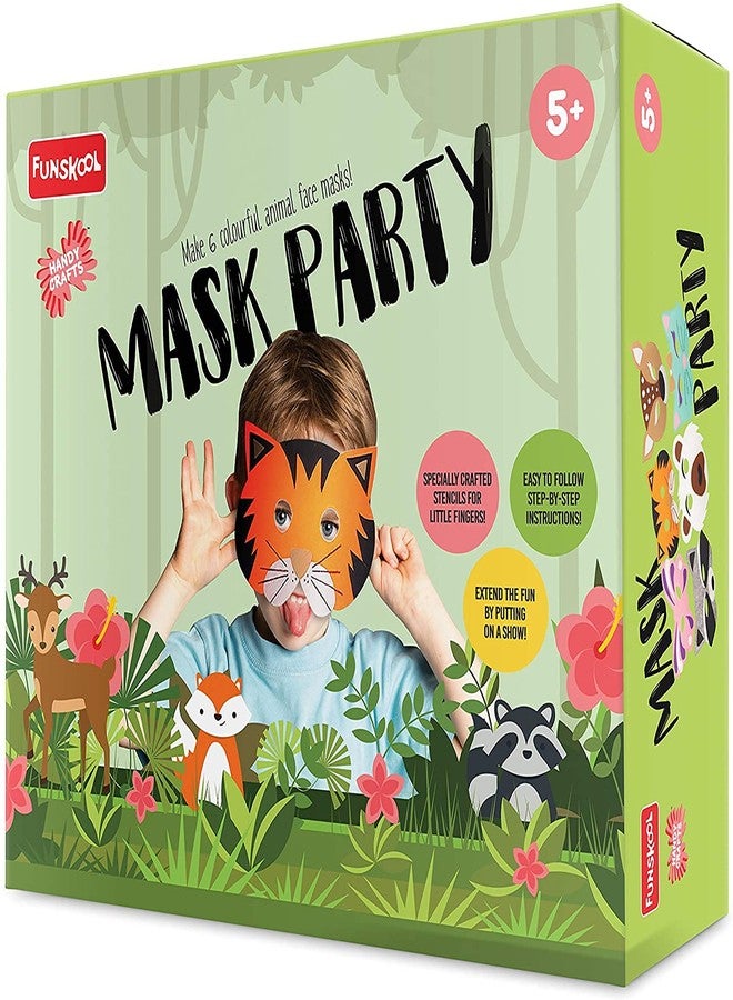 Funskool Handycrafts Mask Party , DIY face masks kids , Make many animal faces , Art and Craft Kit, DIY Kit, Ages 5 Years and Above, Multicolour - Image 5